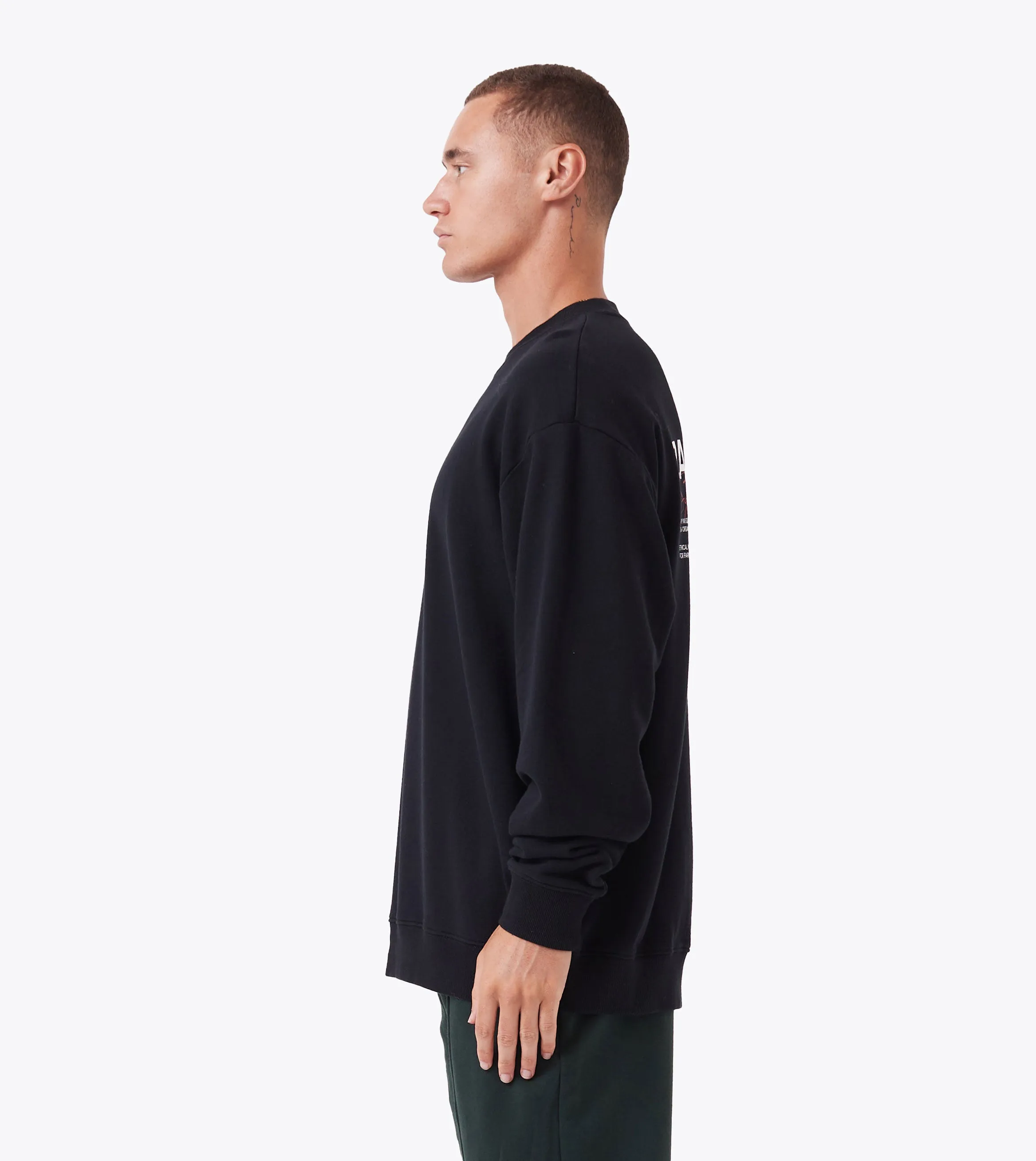 Script Orgo Crewsweat Black sold by Zanerobe product image thumbnail 5