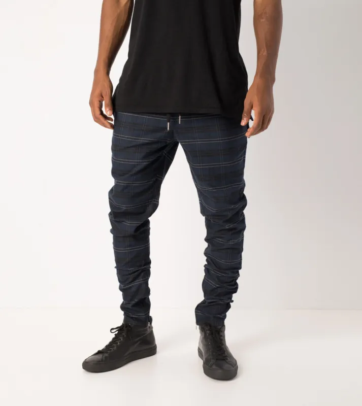 Unblockshot Chino Navy Check sold by Zanerobe
