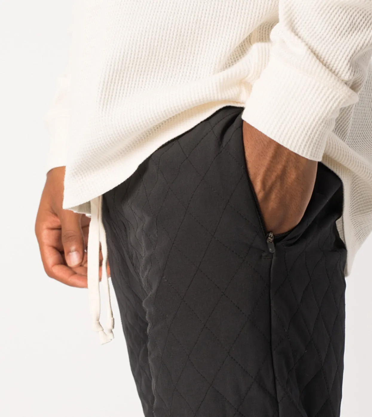 Quilt Flight Pant Black - Sale sold by Zanerobe product image thumbnail 3