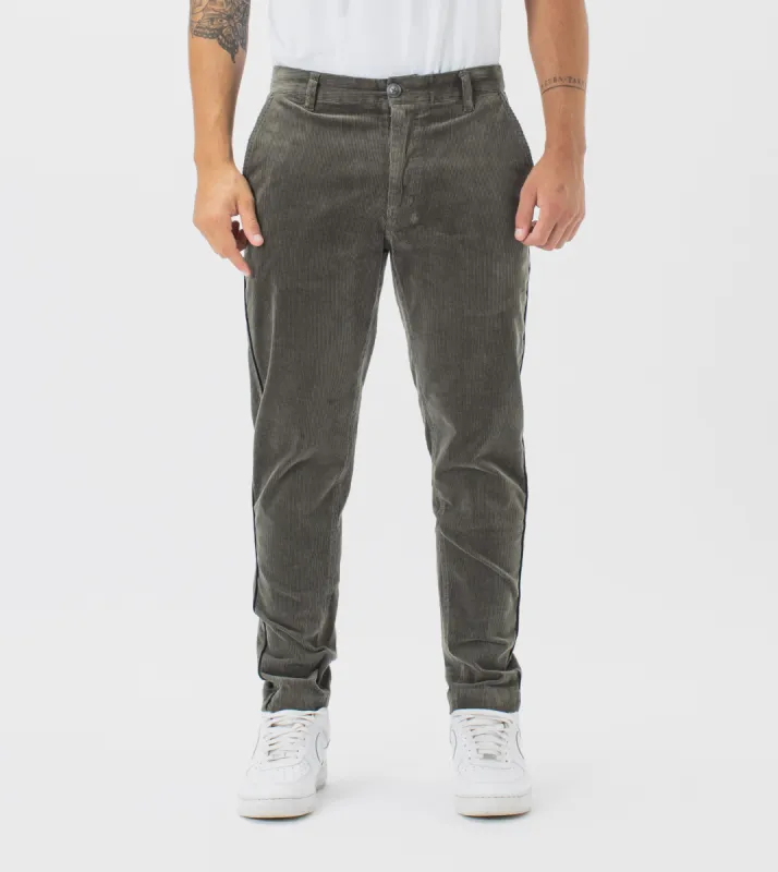 Kyoto Cord Chino Dk Moss sold by Zanerobe