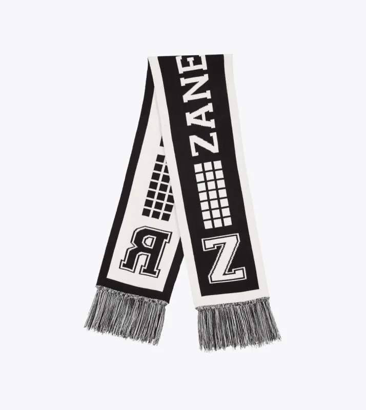 ZR Knitted Scarf Black/White sold by Zanerobe