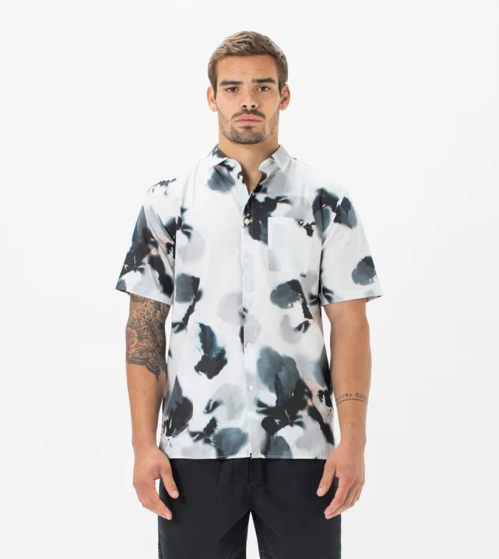 Floating Floral SS Shirt White sold by Zanerobe