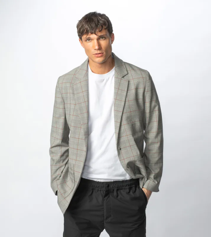 Check Os Blazer Grey Check sold by Zanerobe