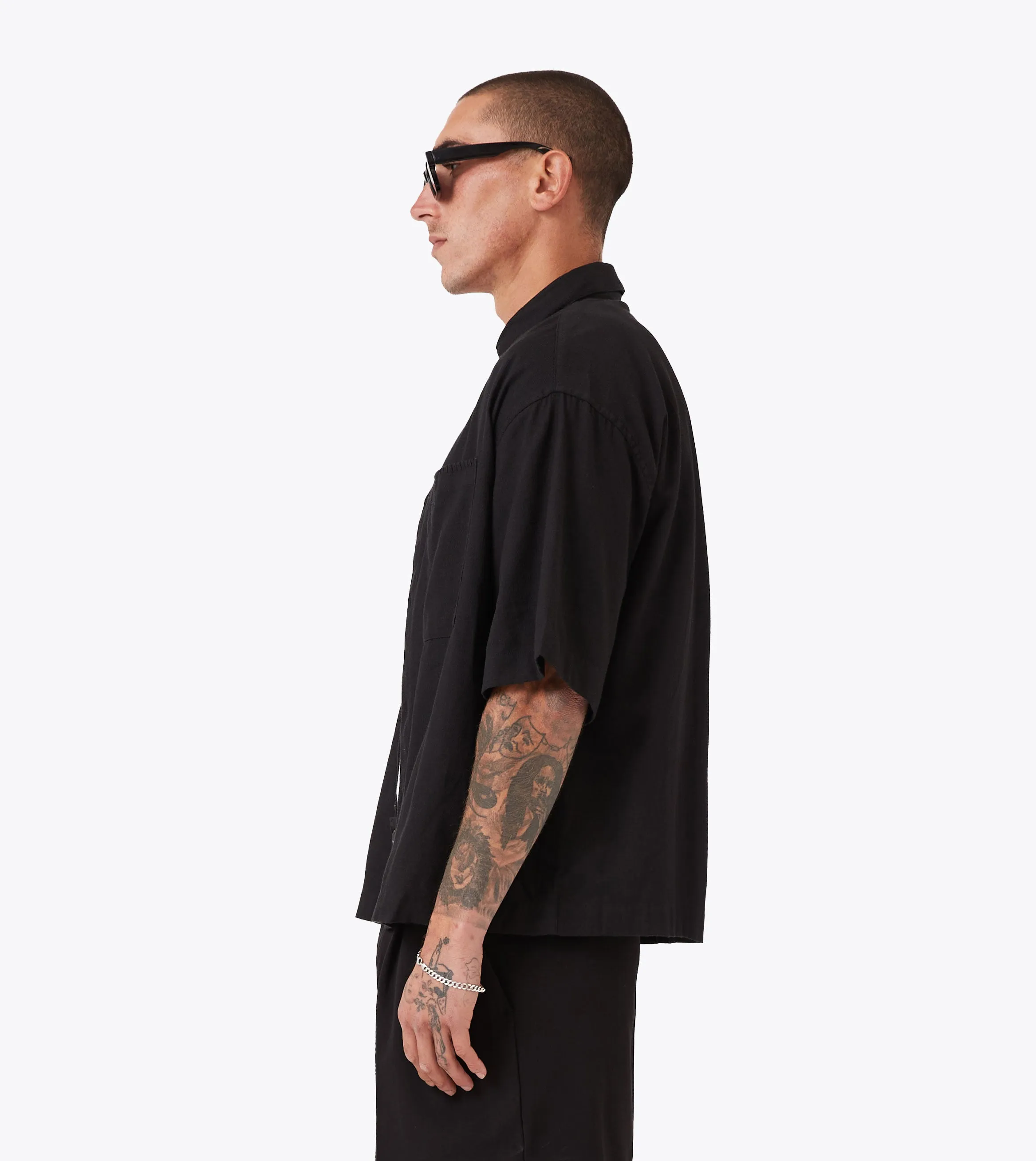 Box Crop Shirt Black sold by Zanerobe product image thumbnail 4