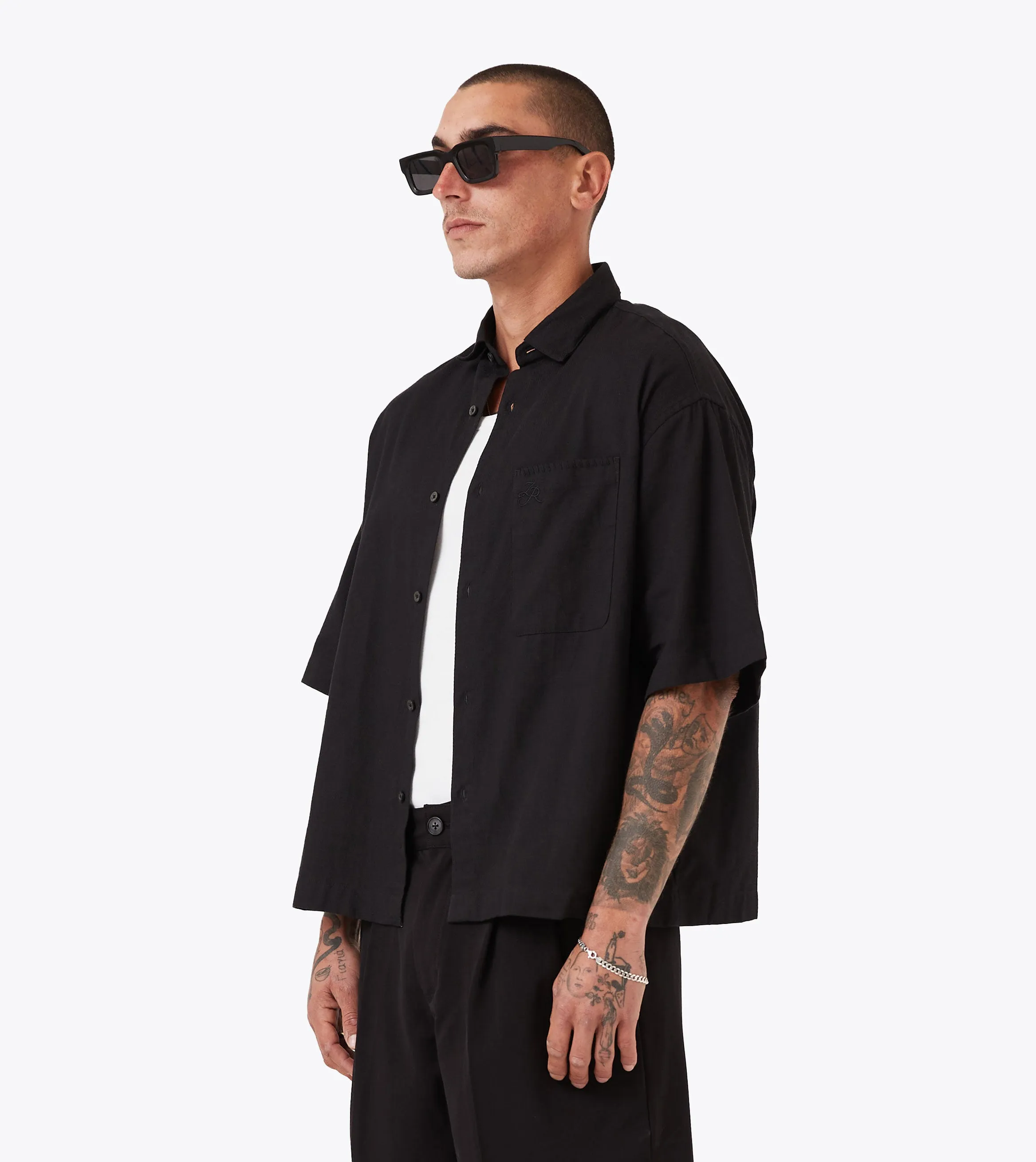 Box Crop Shirt Black sold by Zanerobe product image thumbnail 3