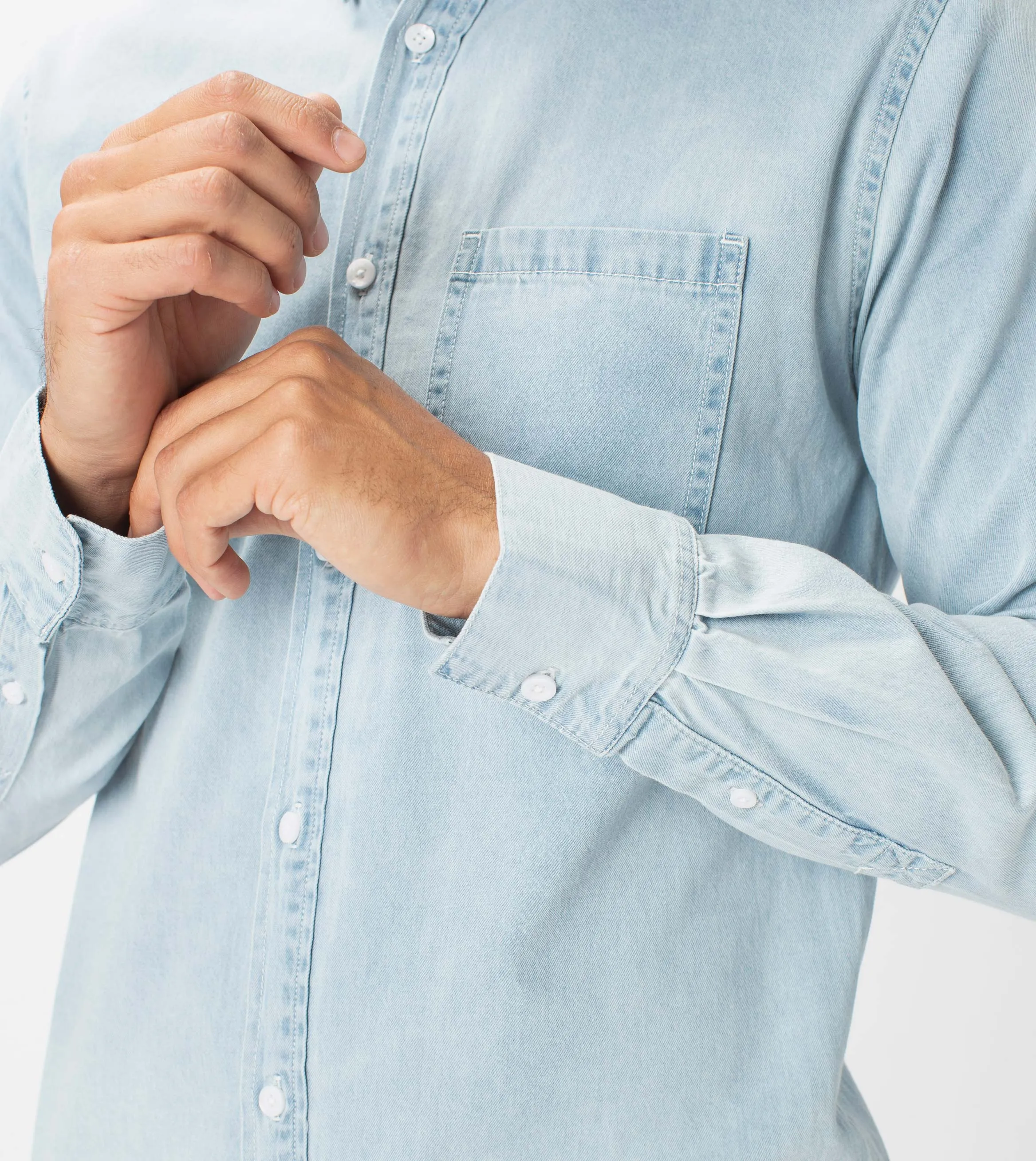 7 Foot Work Denim LS Shirt Original Blue sold by Zanerobe product image thumbnail 3