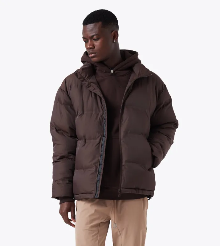 Powells Puffer Jacket Dk Choc sold by Zanerobe