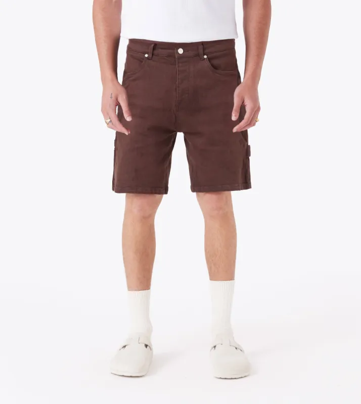 Carpenter Denim Short Dk Choc sold by Zanerobe