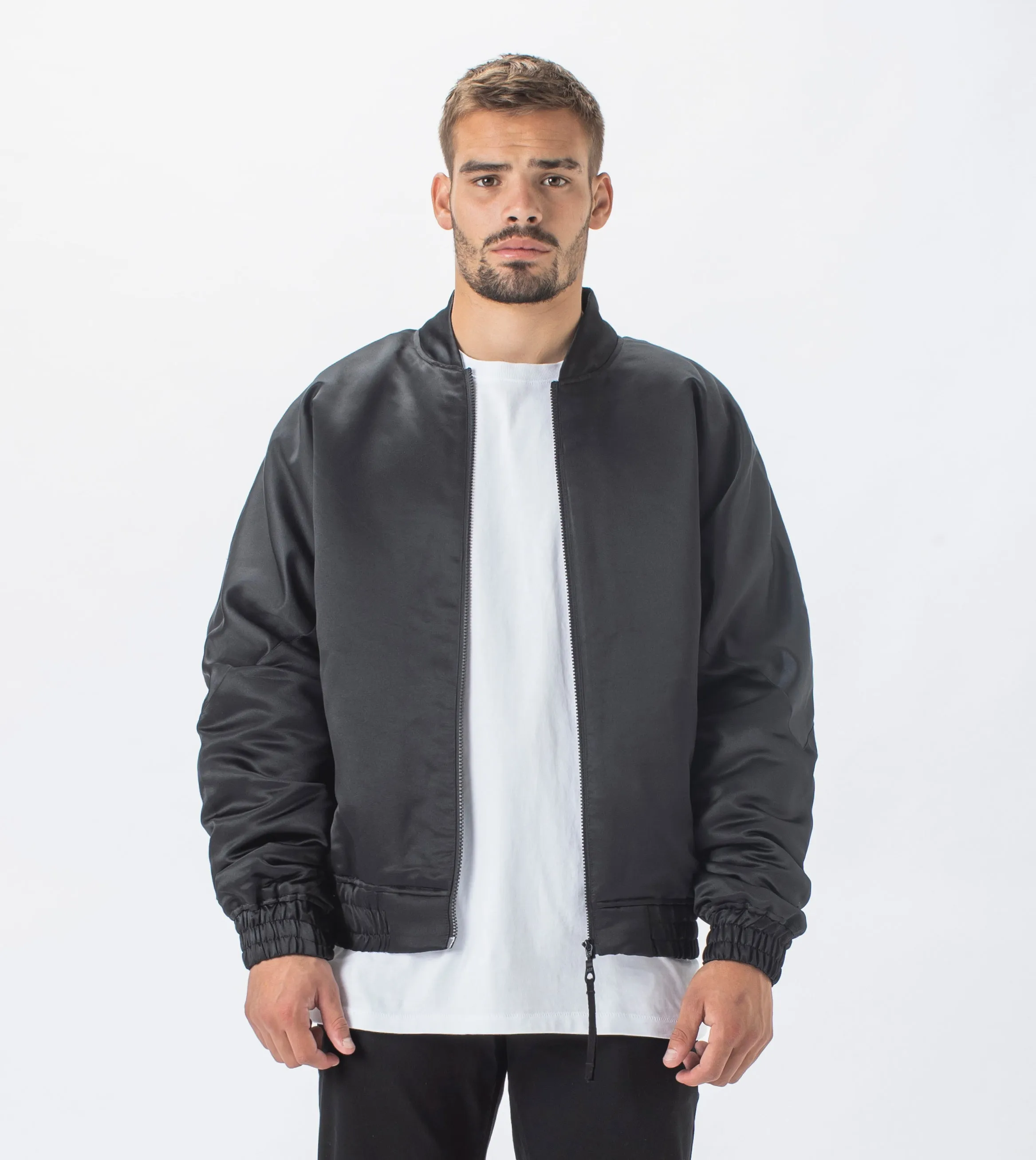 Buffer Bomber Jacket Black sold by Zanerobe
