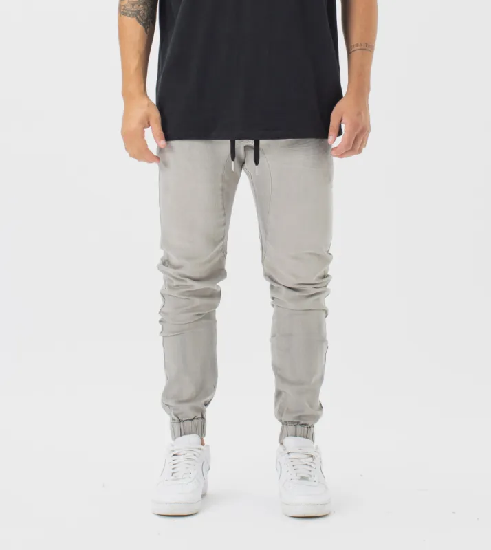 Sureshot Denim Jogger Whitewash Grey sold by Zanerobe