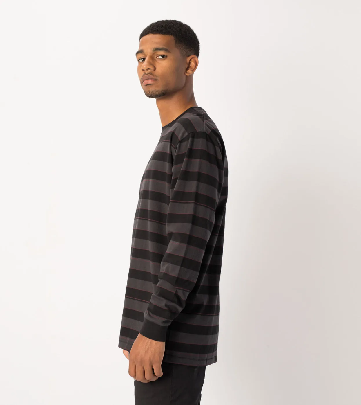 Hoop Box LS Tee Vintage Black/Black - Sale sold by Zanerobe