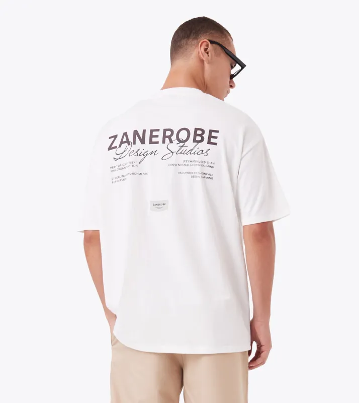 Script Box ++ Tee Vintage White sold by Zanerobe
