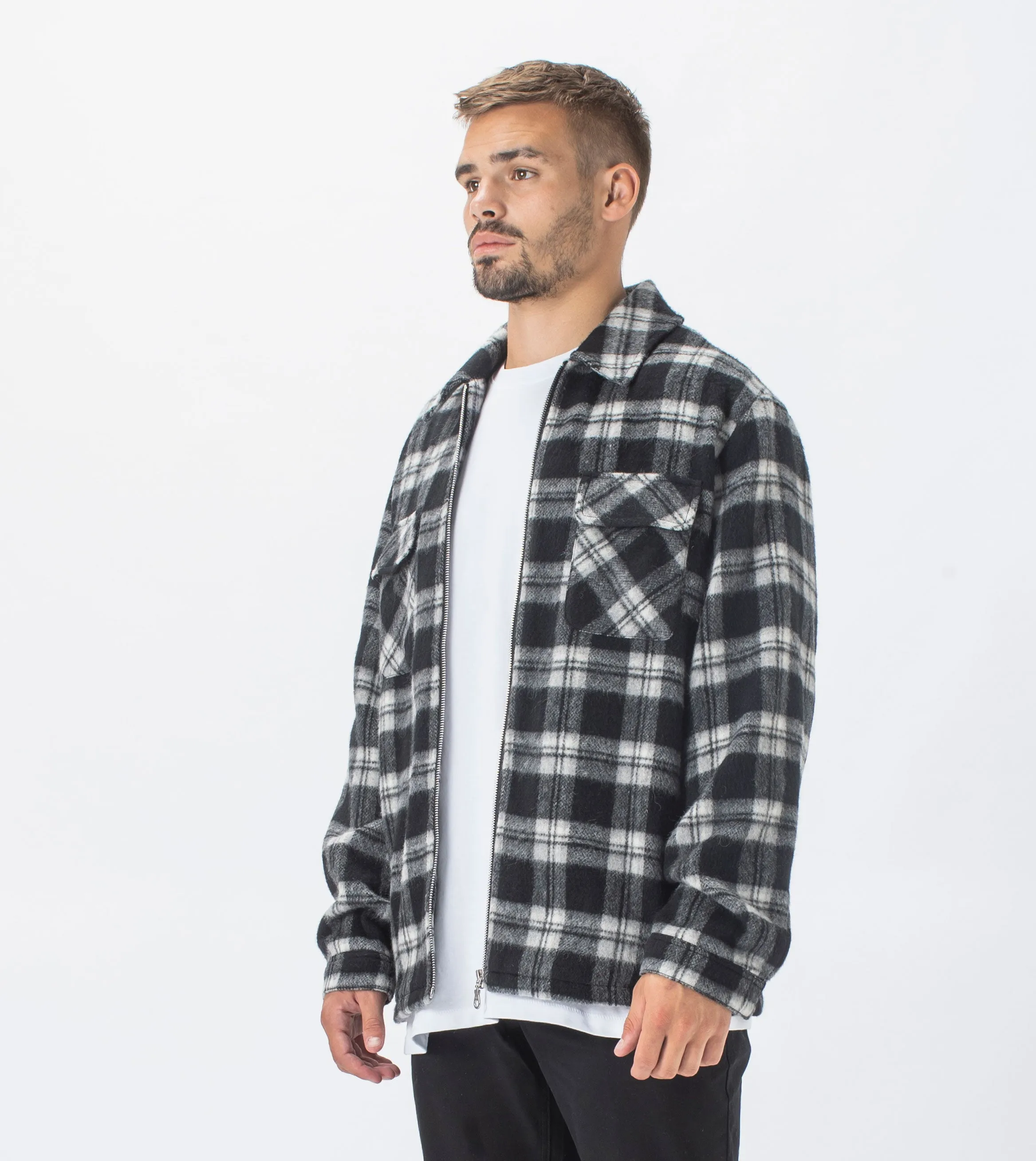 Plaid Work Jacket Grey sold by Zanerobe product image thumbnail 4