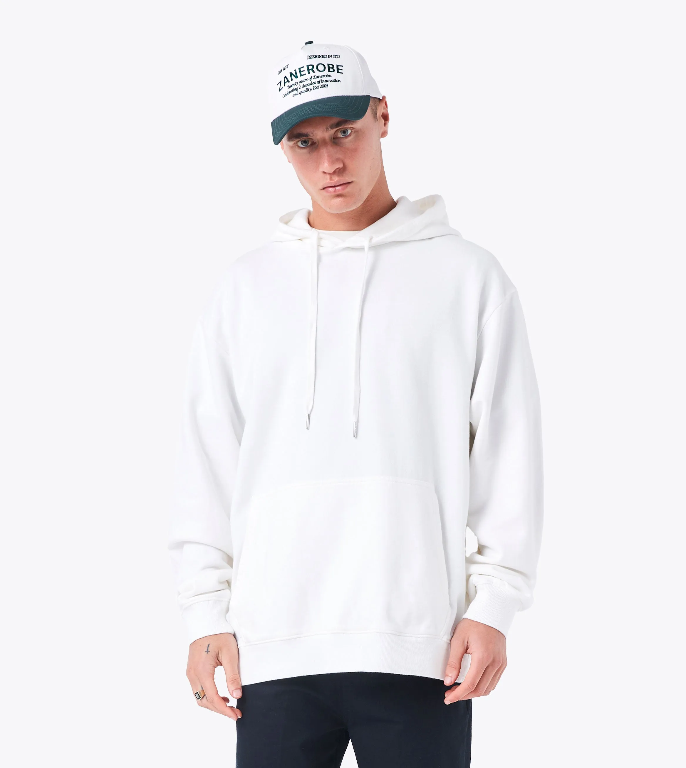 Label Orgo Hood Sweat Vintage White sold by Zanerobe product image thumbnail 4
