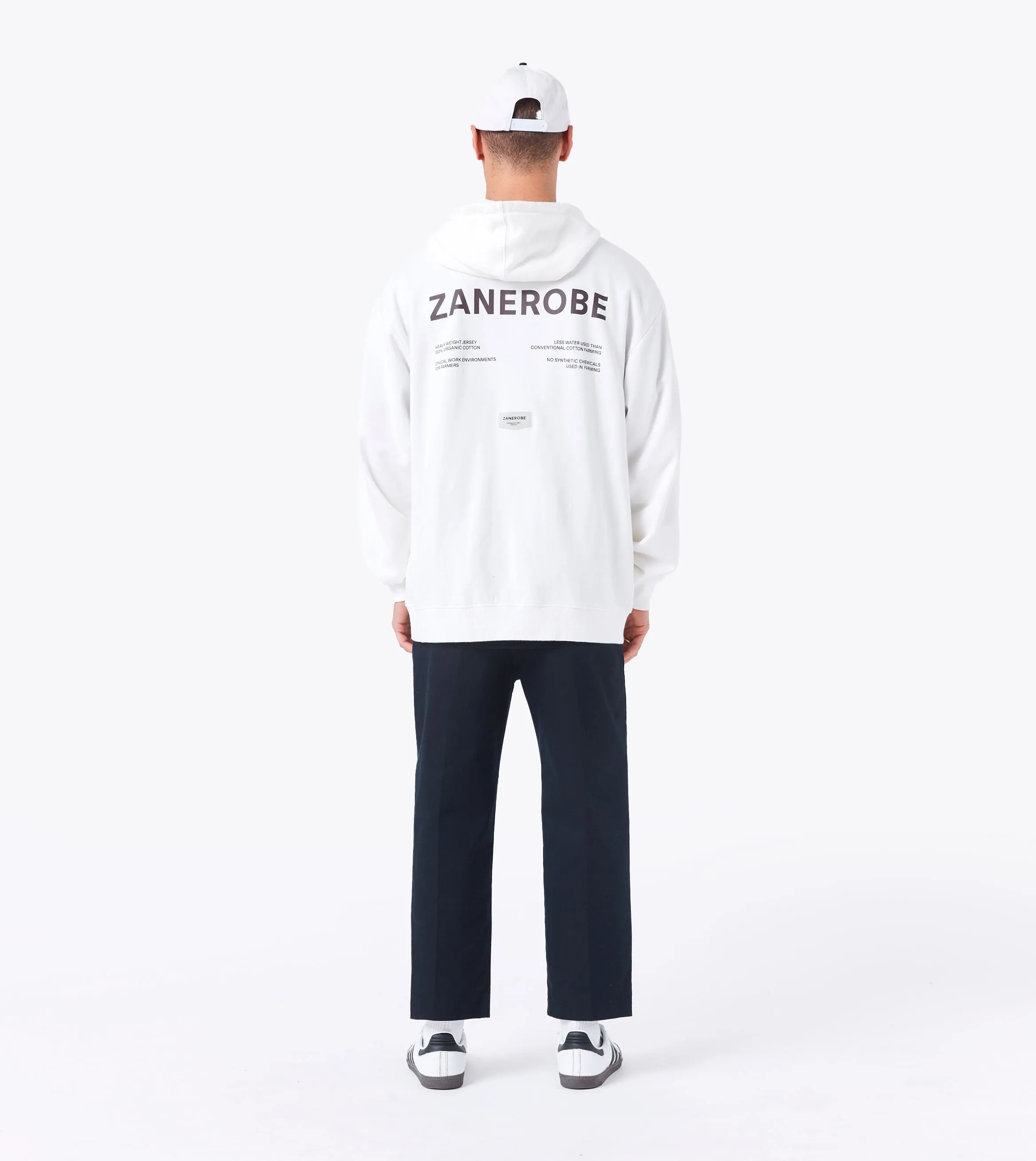 Label Orgo Hood Sweat Vintage White sold by Zanerobe product image thumbnail 2
