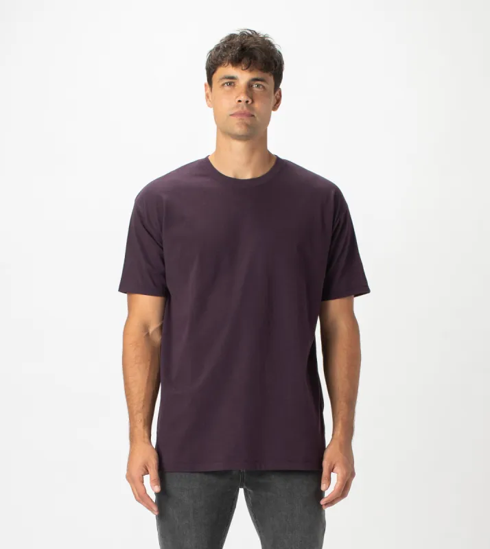Box Tee Dk Grape sold by Zanerobe
