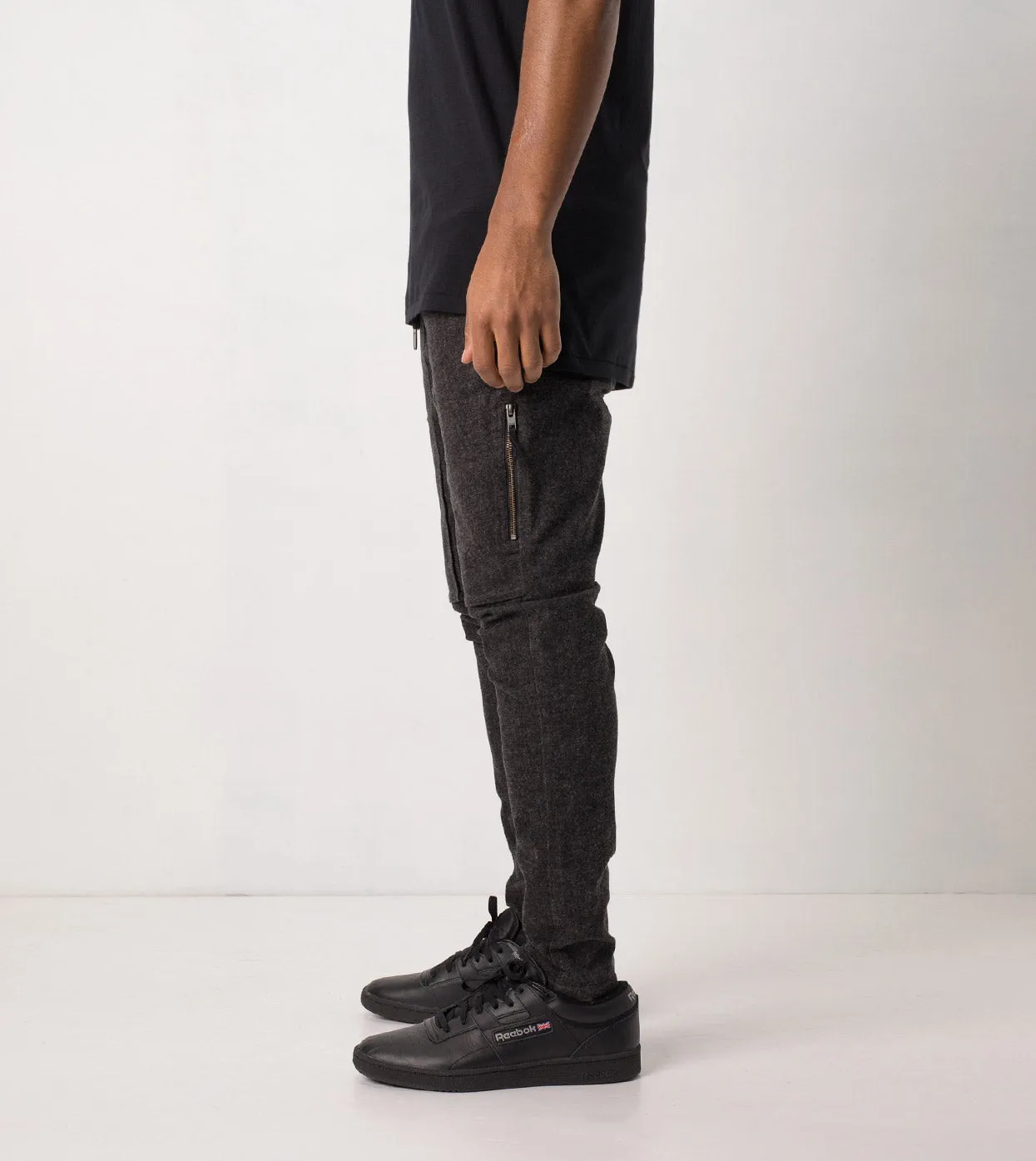 Blockshot Chino Charcoal Marle sold by Zanerobe product image thumbnail 4