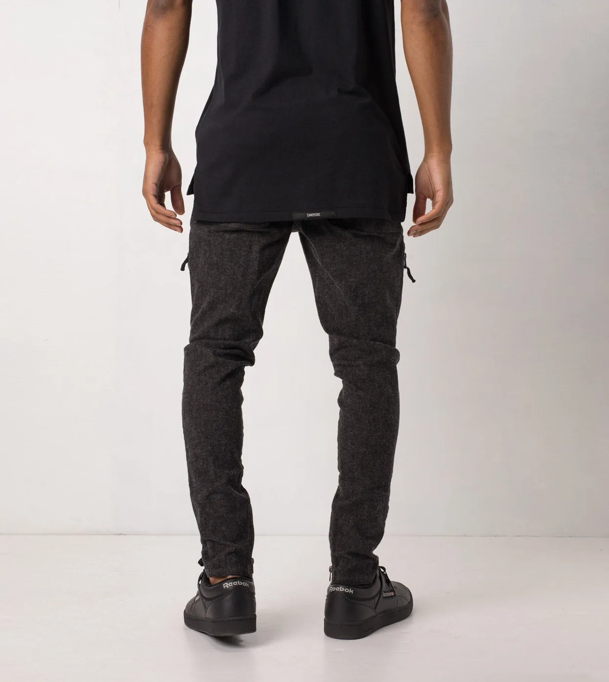 Blockshot Chino Charcoal Marle sold by Zanerobe product image thumbnail 5