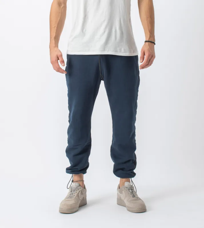 Jumpa Tape Sweat Fleece Jogger Ink sold by Zanerobe