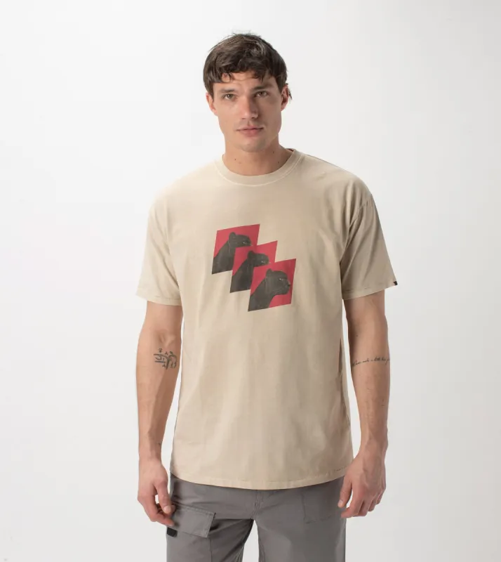 Panther Box Tee GD Oat sold by Zanerobe