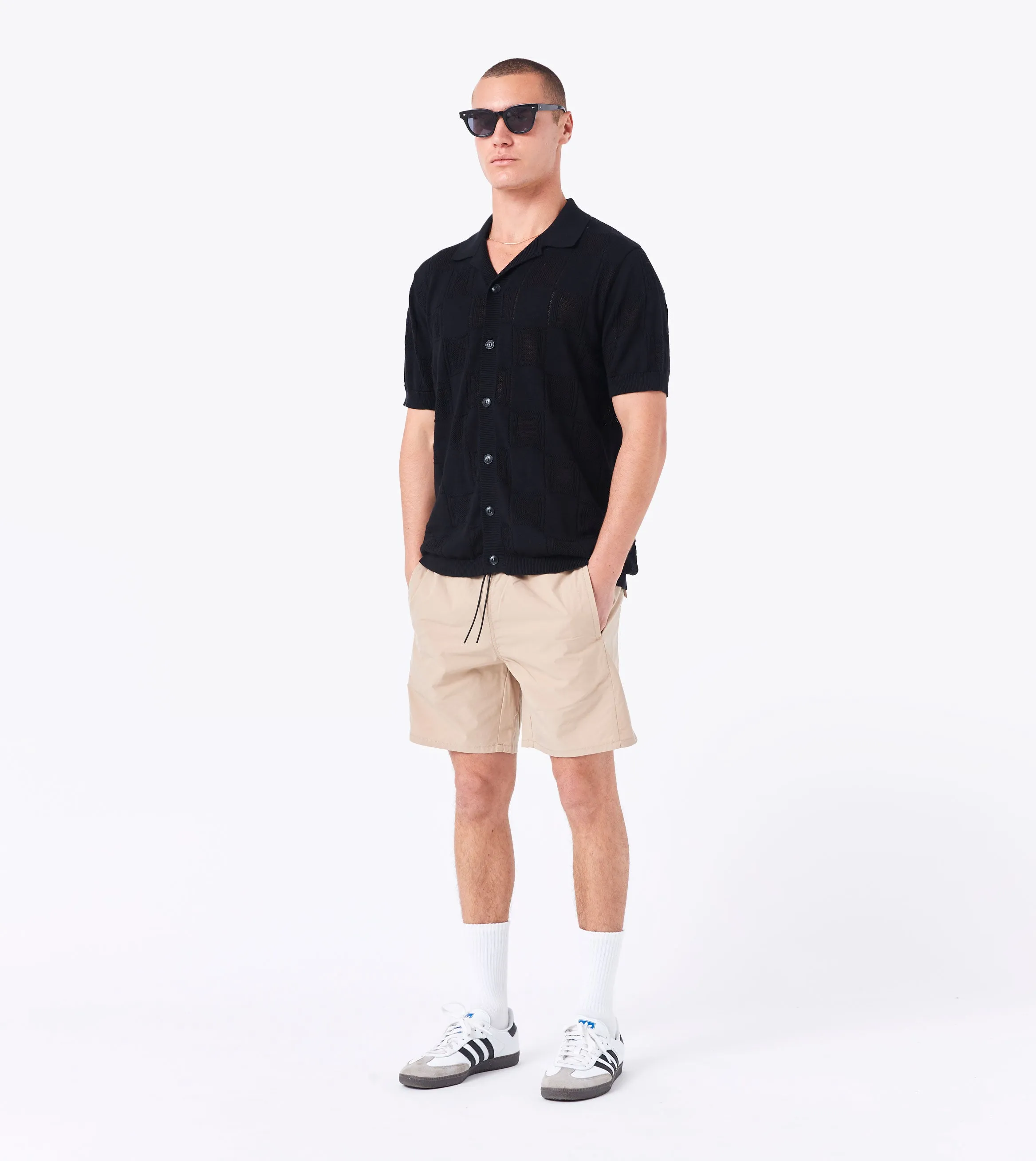 Check Knitted Shirt Black sold by Zanerobe product image thumbnail 2