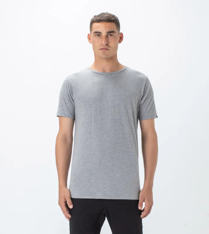 Flint Tee Dk Grey Marle sold by Zanerobe