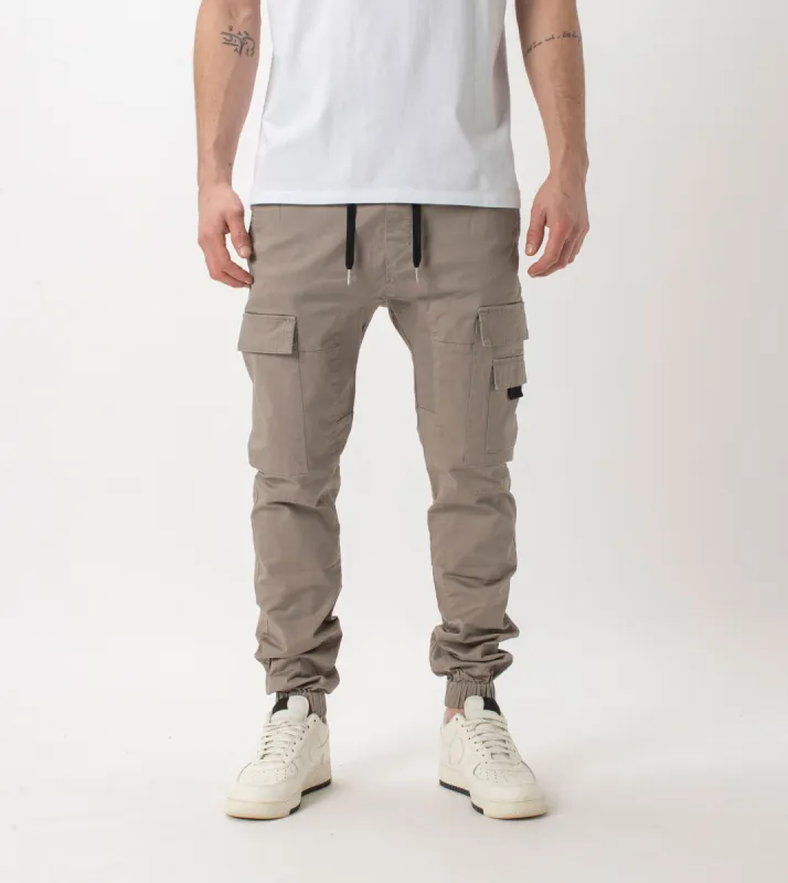 Sureshot Lightweight Cargo Jogger Almond sold by Zanerobe