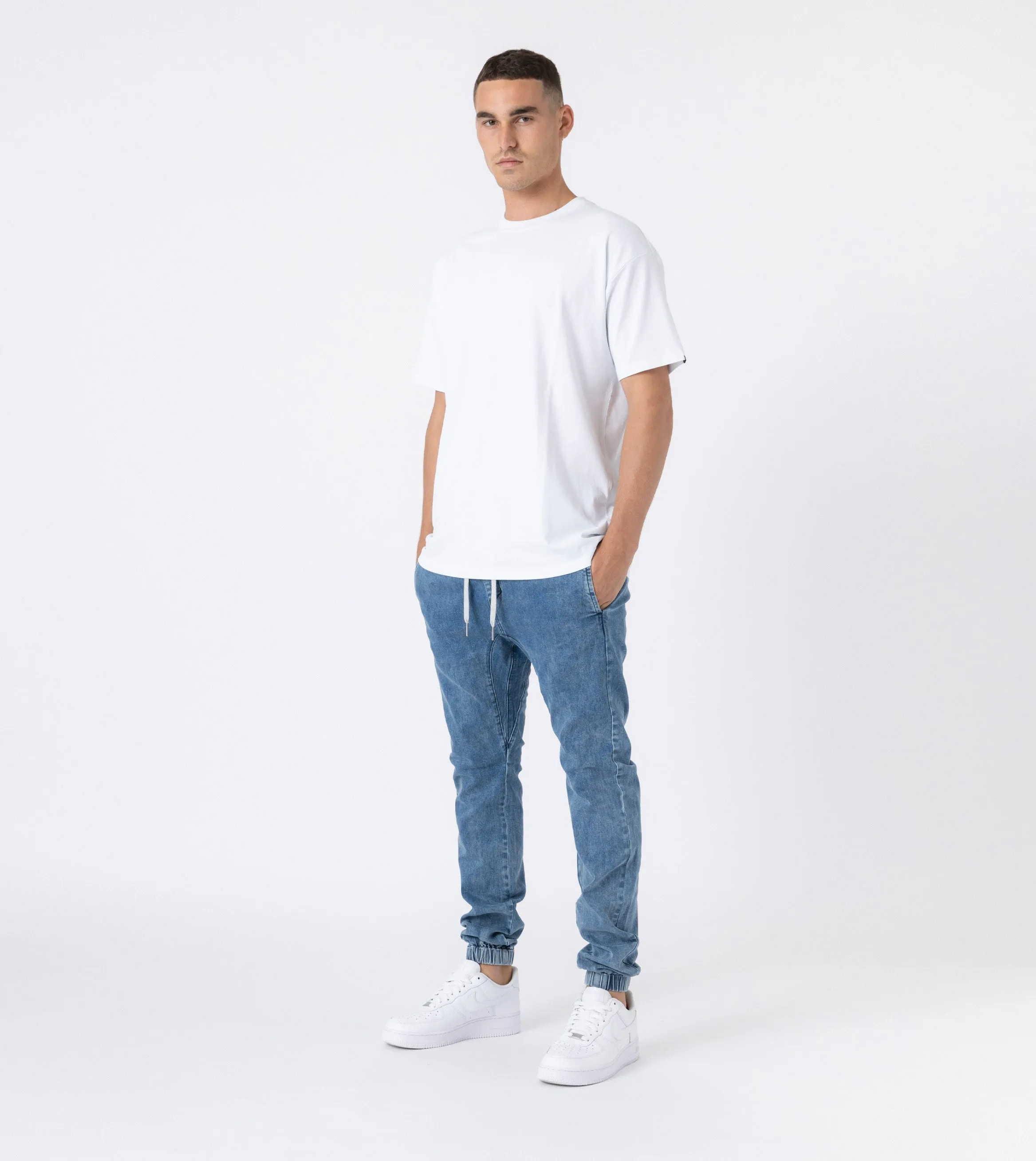 Sureshot Mid Rise Denim Jogger Essential Blue sold by Zanerobe product image thumbnail 2