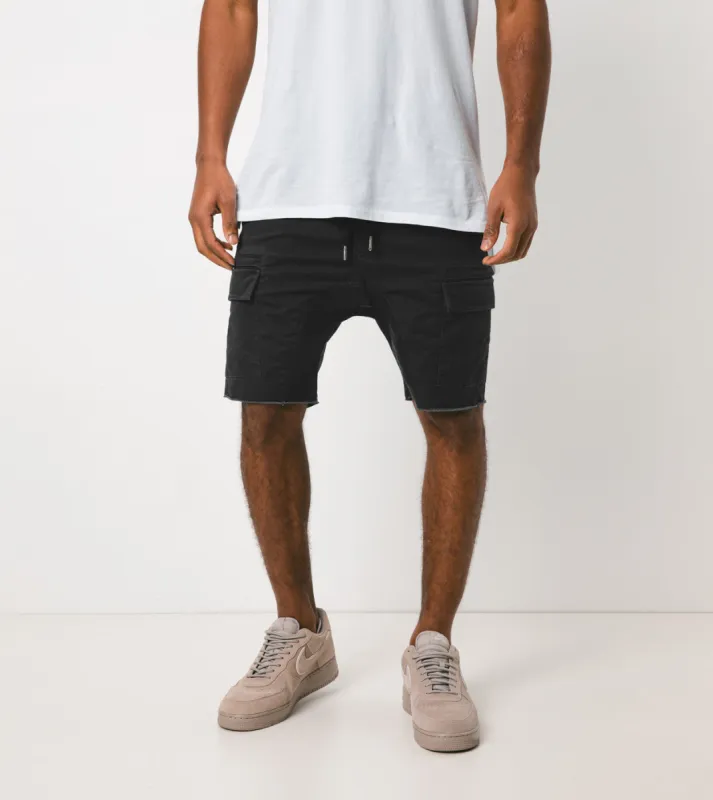 Sureshot Lightweight Cargo Short Vintage Black - Sale sold by Zanerobe