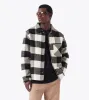 Hike Plaid Overshirt Black/Vintage White sold by Zanerobe