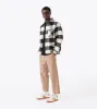 Hike Plaid Overshirt Black/Vintage White sold by Zanerobe