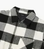 Hike Plaid Overshirt Black/Vintage White sold by Zanerobe