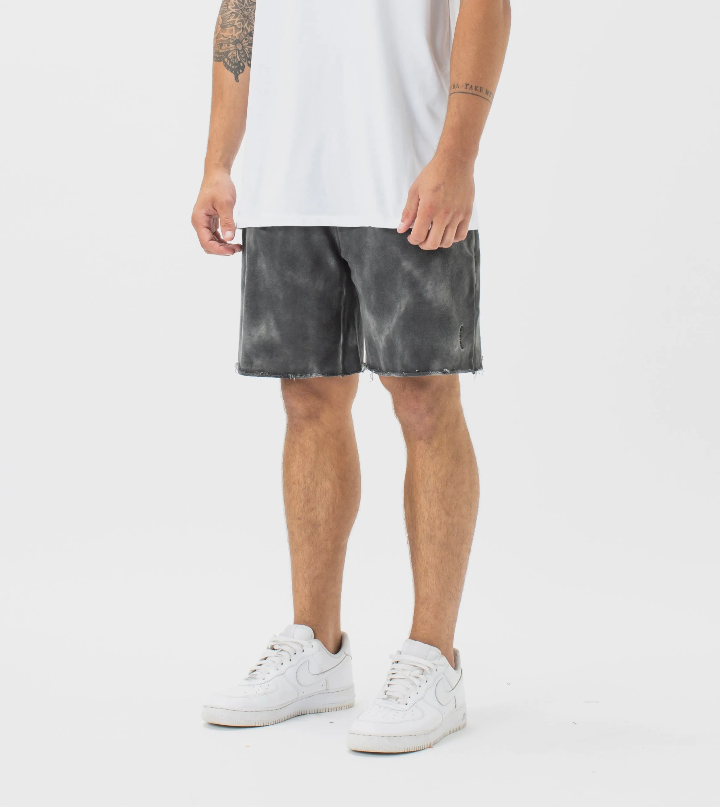 Marble Jumpa Fleece Short GD Black sold by Zanerobe product image thumbnail 4