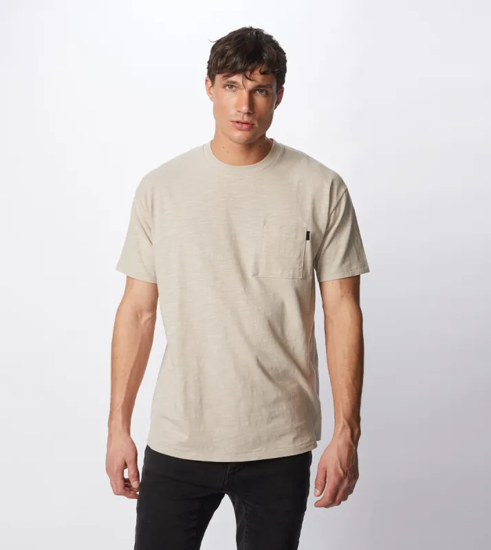 Slub Box Pocket Tee Bread sold by Zanerobe