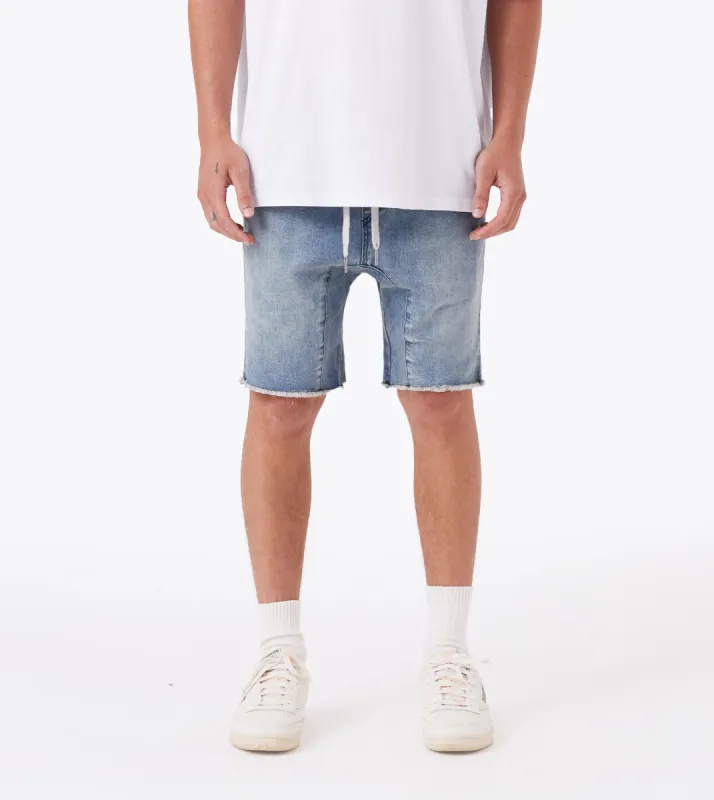 Sureshot Denim Short Dk Blue sold by Zanerobe