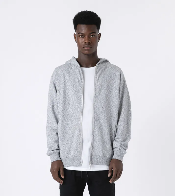Orgo Hood Zip Sweat White Noise sold by Zanerobe
