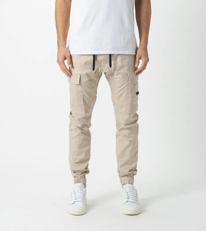 Sureshot Lightweight Cargo Jogger Oat sold by Zanerobe