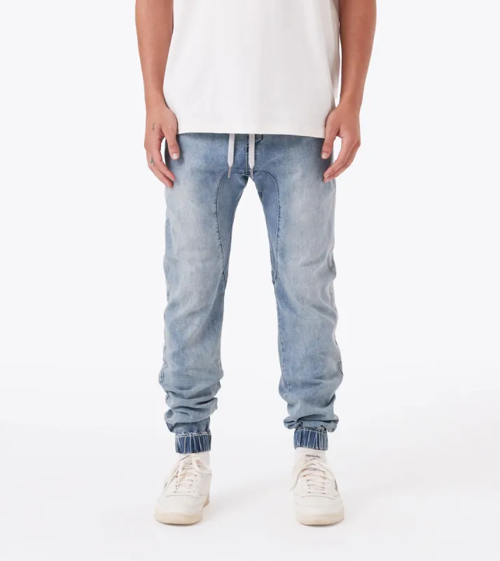 Sureshot Denim Jogger Dk Blue sold by Zanerobe