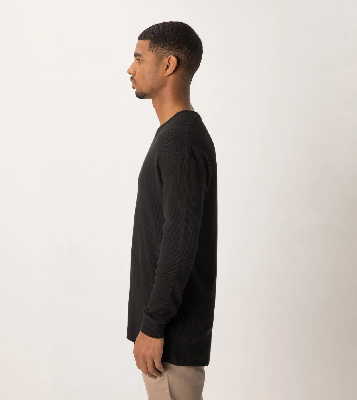 Waffle Rugger LS Tee Black sold by Zanerobe product image thumbnail 4