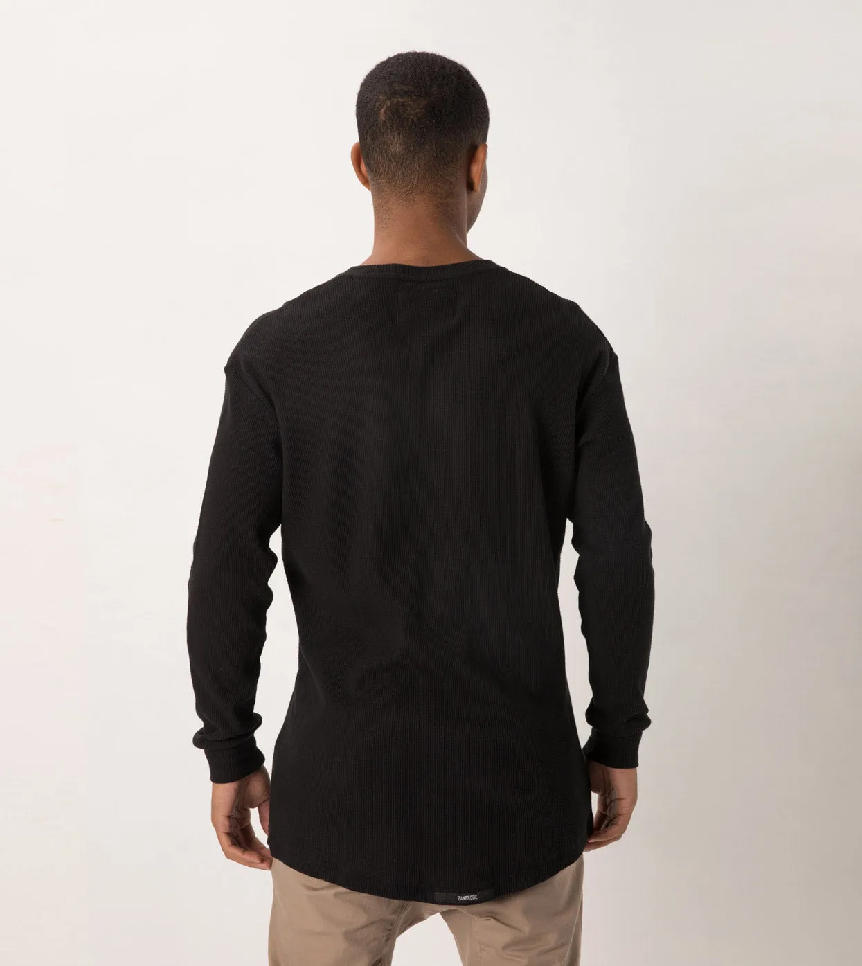 Waffle Rugger LS Tee Black sold by Zanerobe product image thumbnail 5