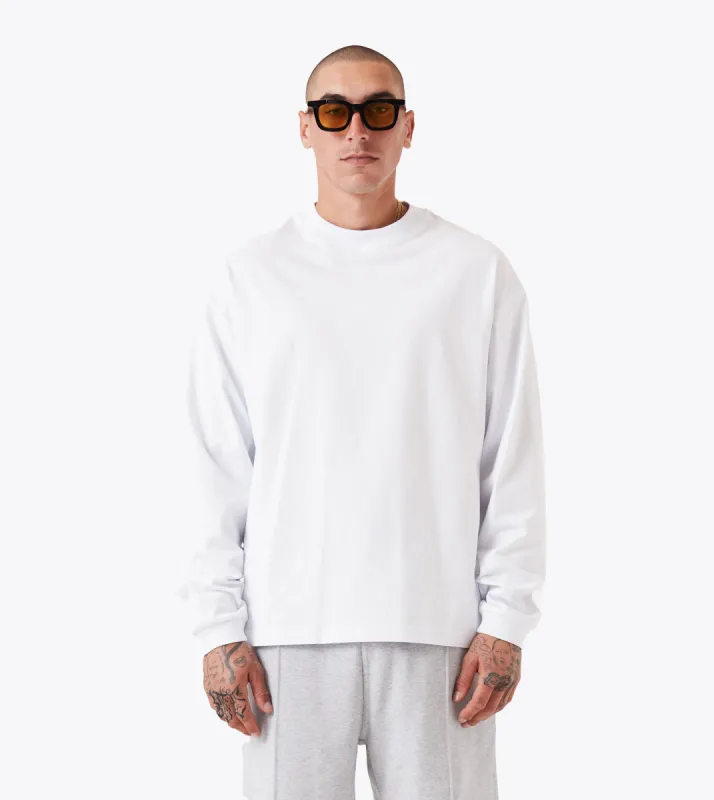 Box ++ LS Tee White sold by Zanerobe