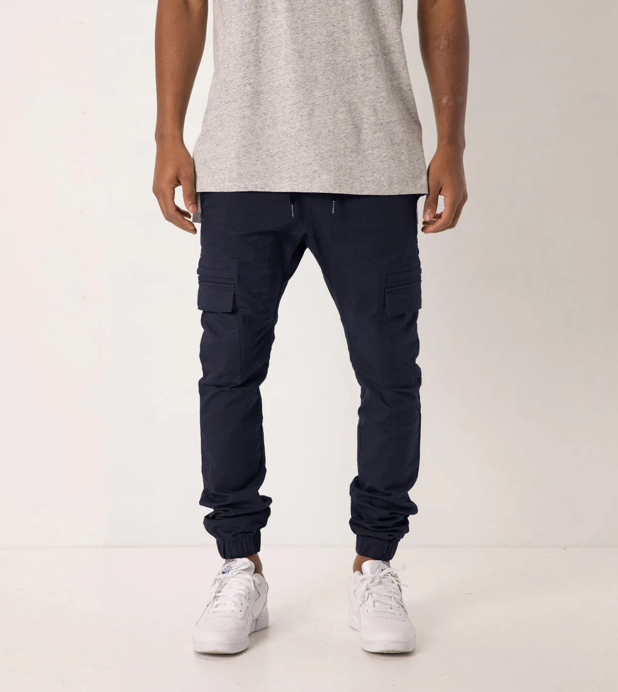Sureshot Cargo Jogger Navy sold by Zanerobe