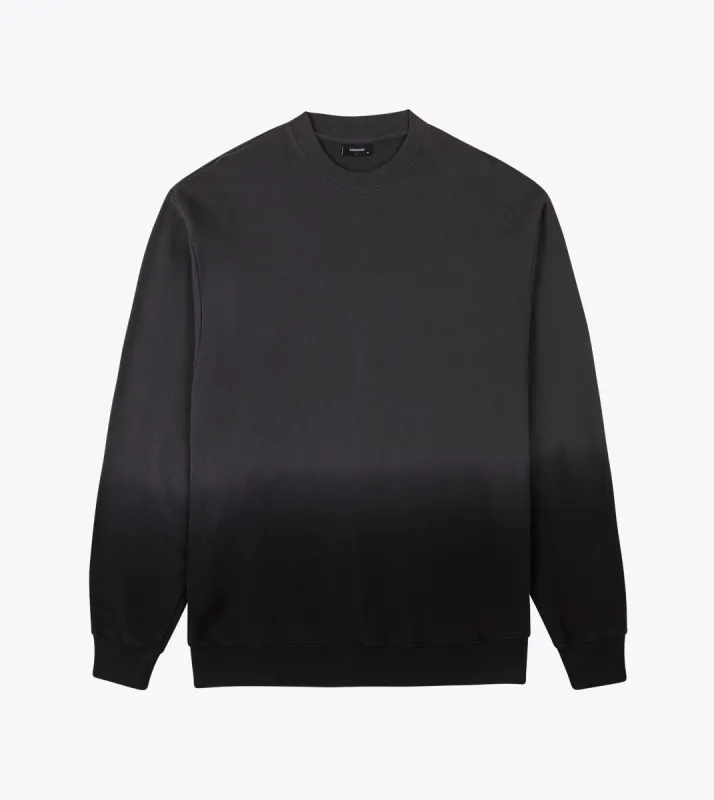 Ombre Orgo Crew Sweat Black/Grey sold by Zanerobe
