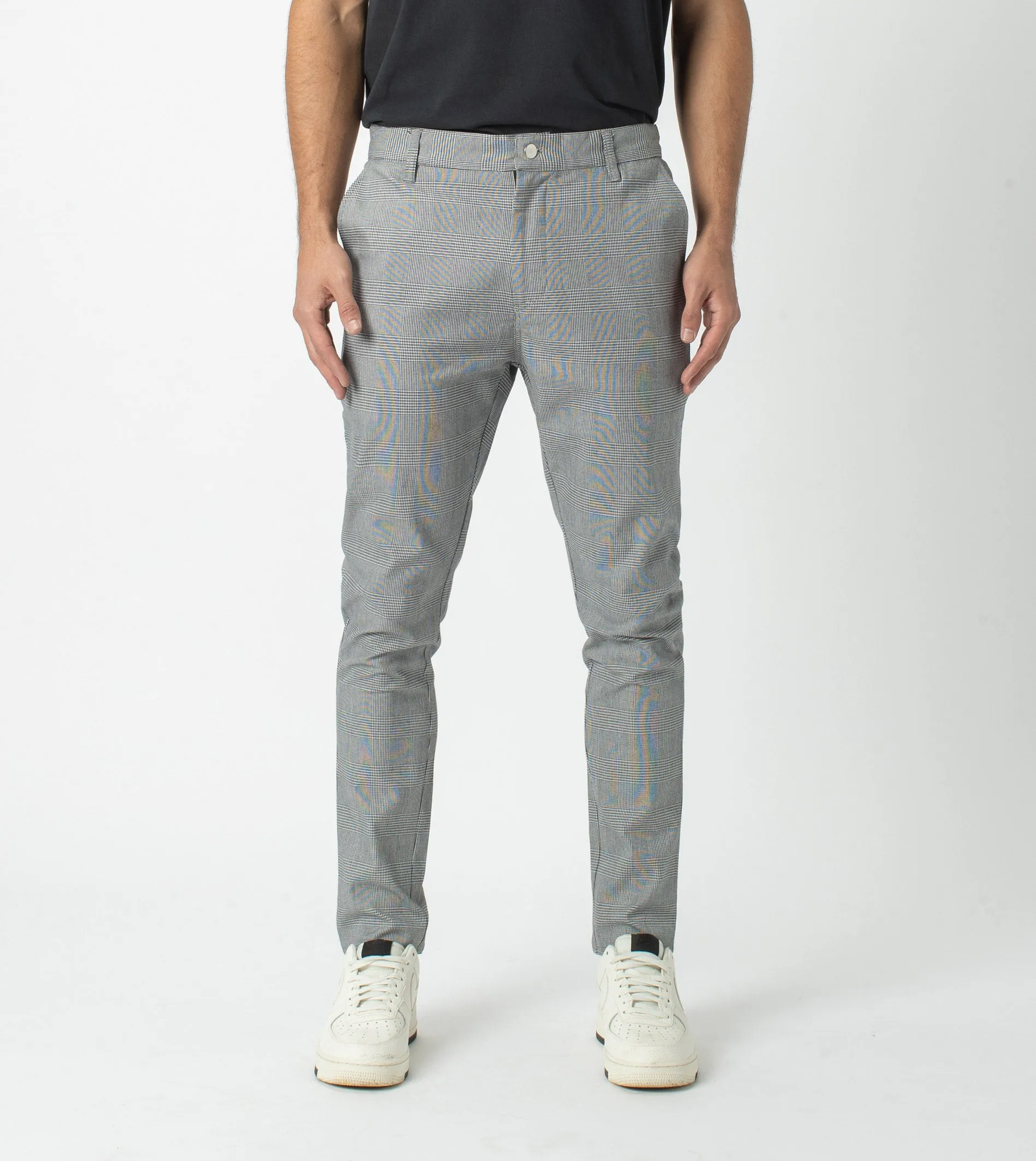 Check Snapshot Chino Grey sold by Zanerobe