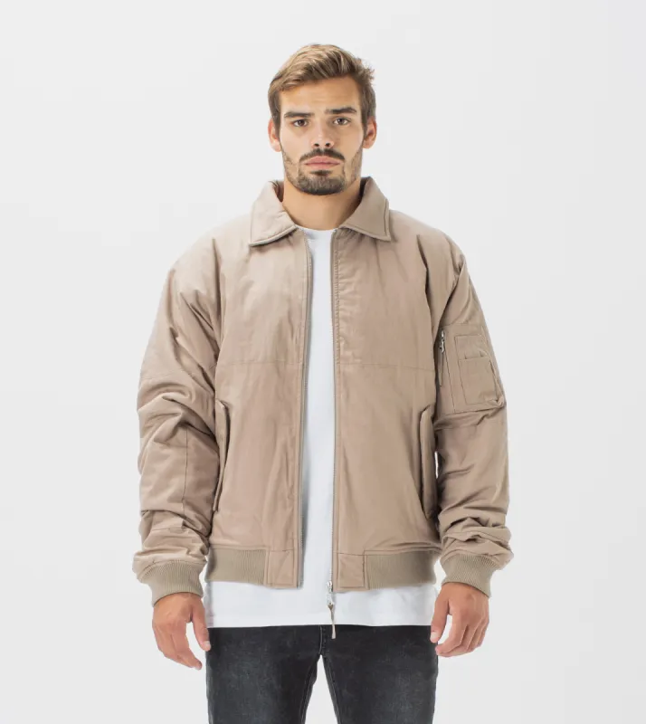 Militat Bomber Jacket Sandstone sold by Zanerobe