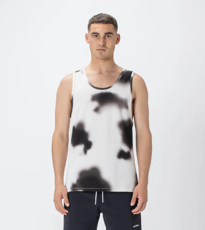 Patch Pique Rugger Tank Milk/Black sold by Zanerobe