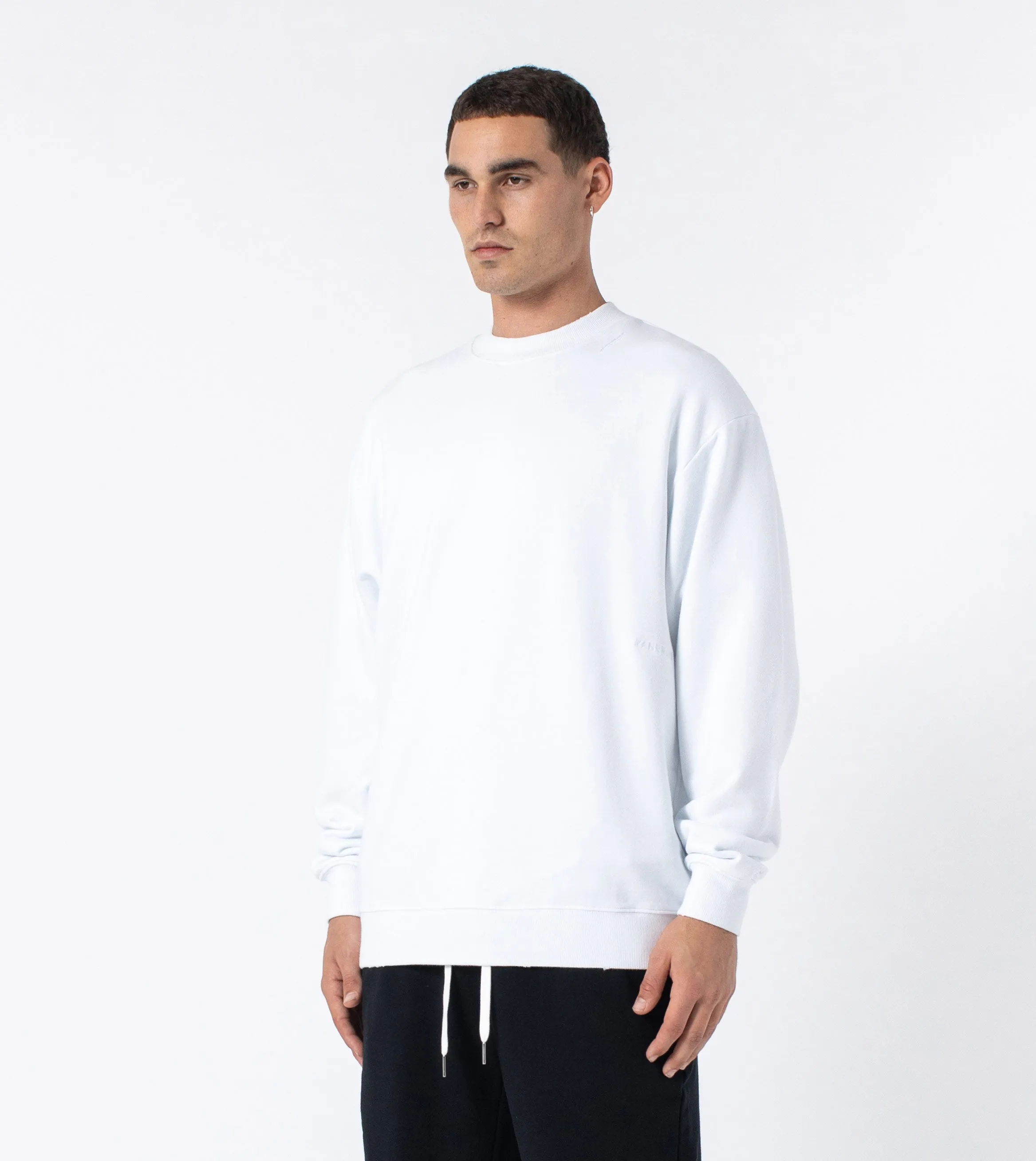 Ripped Orgo Crew Sweat White sold by Zanerobe product image thumbnail 4