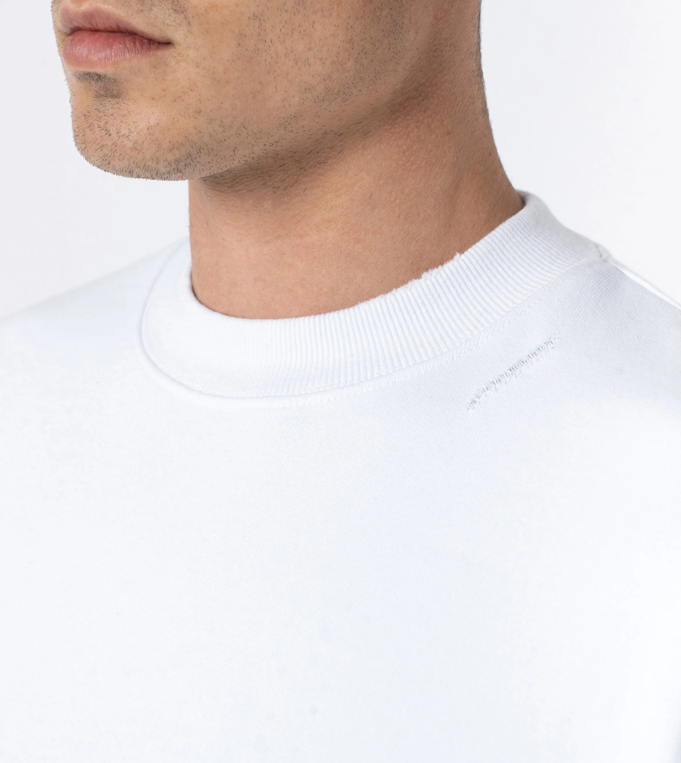 Ripped Orgo Crew Sweat White sold by Zanerobe product image thumbnail 2