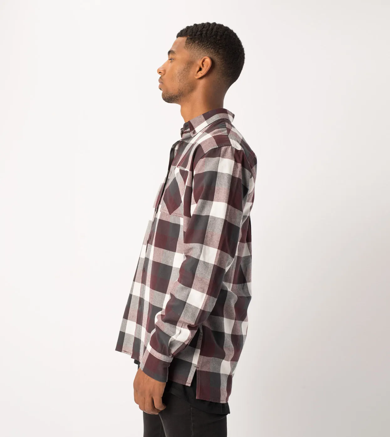 Flannel LS Shirt Port/Vintage Black - Sale sold by Zanerobe product image thumbnail 4