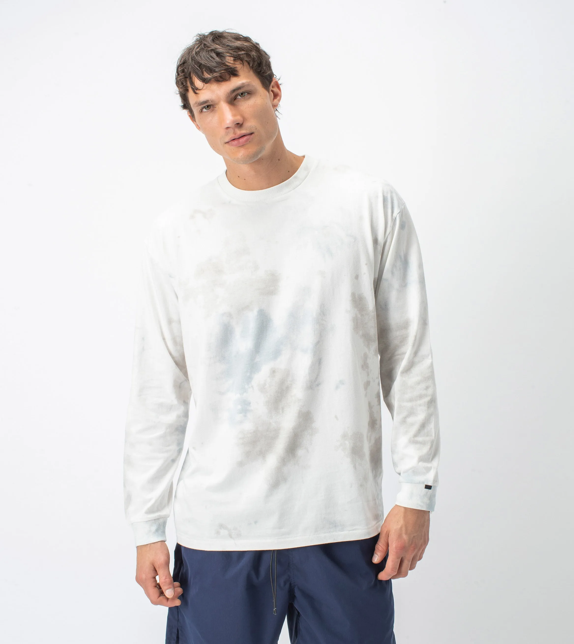 Slub Box LS Tee Milk/Cement sold by Zanerobe